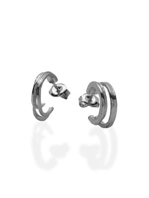 Zilveren ONNO creool met rhodium | OC0124RH | small image 