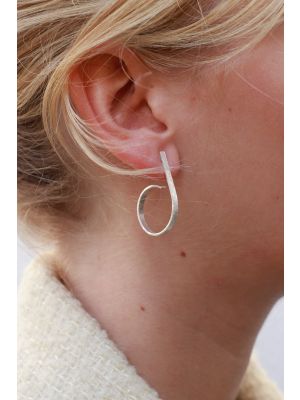 Zilveren ONNO creool met rhodium | OC0129RH | Base image 