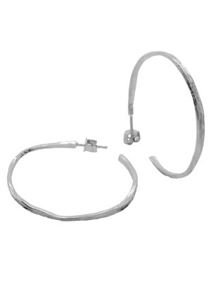 Zilveren ONNO creool met rhodium | OC0134RH | Base image 
