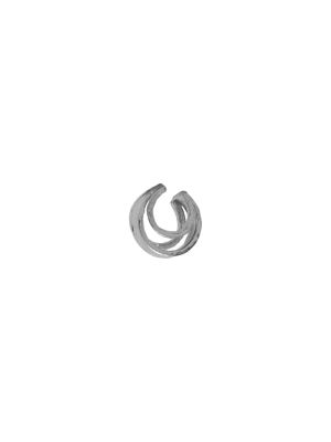Zilveren ONNO creool met rhodium | OC0123RH | small image 