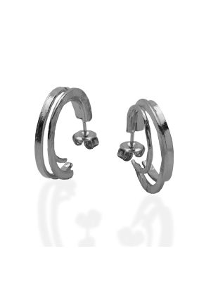 Zilveren ONNO creool met rhodium | OC0125RH | small image 