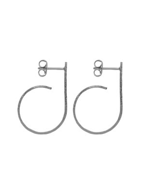 Zilveren ONNO creool met rhodium | OC0129RH | small image 